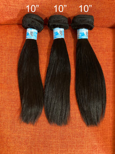 Bundle 3pcs 10” Grade 9A Virgin Hair