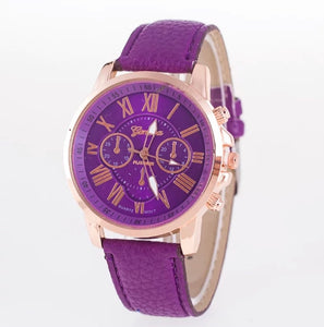 Purple Geneva wrist watch/Sale